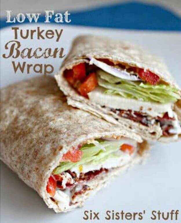 Low Fat Turkey Bacon Wrap