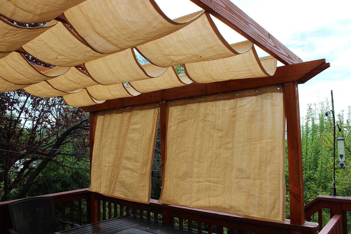 Rustic Draped Canopy from Natural Fibers