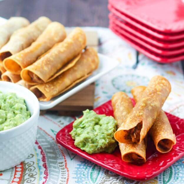 Oven Fried Chicken Taquitos