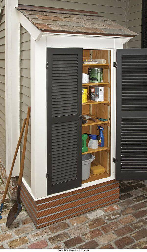 An Add-On Storage Space with Shudder-Style Doors