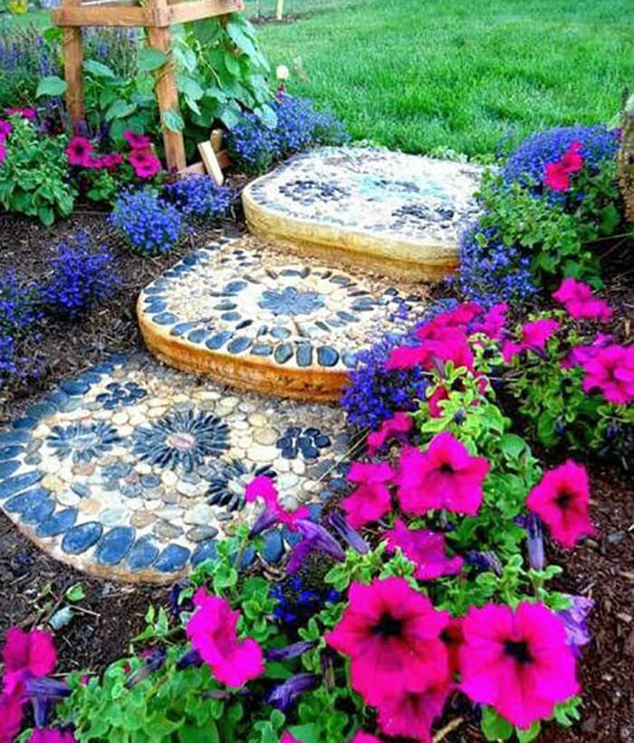 Colorful Stepping Stones for a Colorful Garden