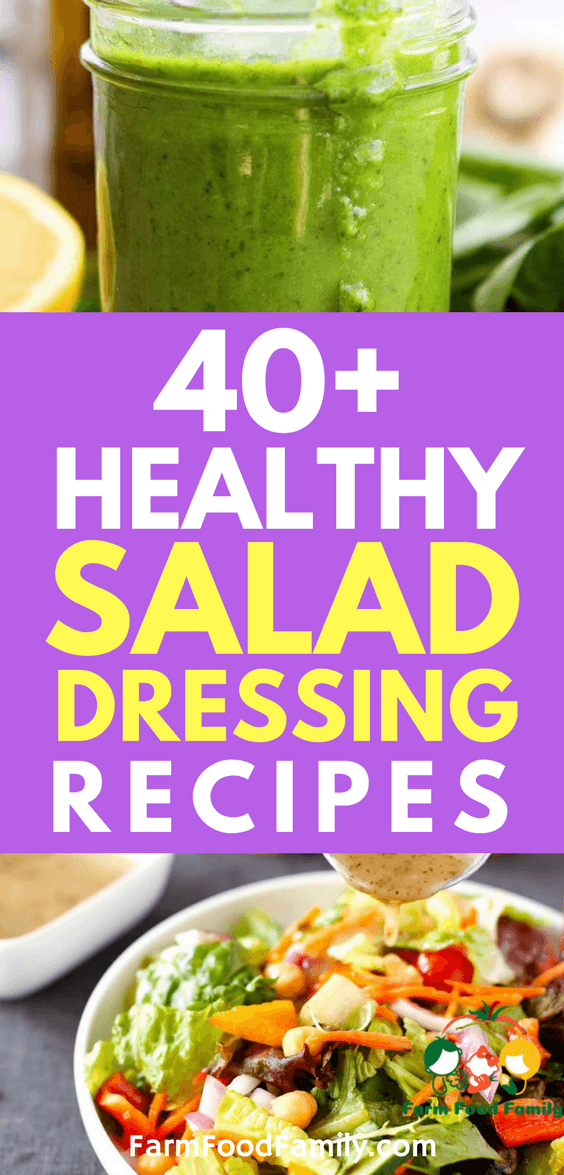 Whether you are looking for creative, new vinaigrette recipe, a homemade creamy dressing recipe or something new and spicy, you are sure to find some cool new salad dressing recipes here in this list of our 40+ favorites.