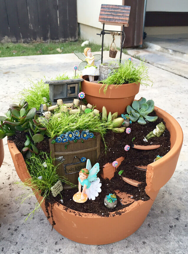 Sweet Fairy House in a Planter