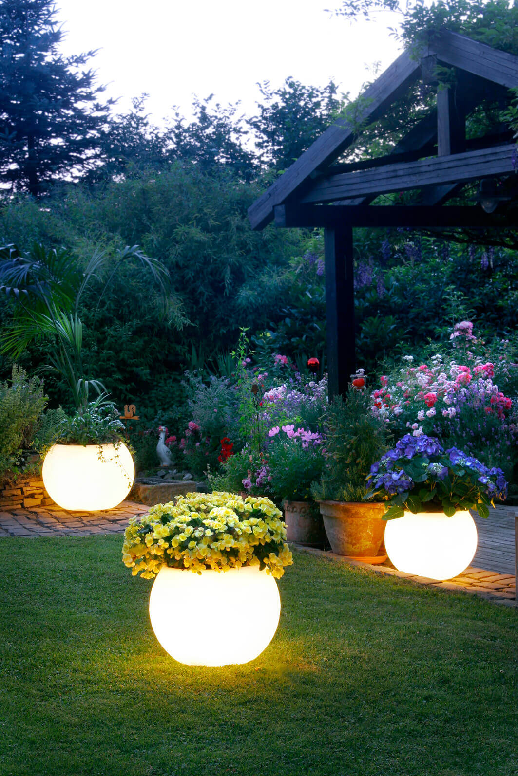 Magical Glowing Flower Garden Planters