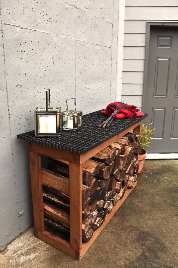 An Outdoor Counter with Storage Space