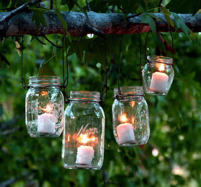 Simple Mason Jar Backyard Lighting Ideas