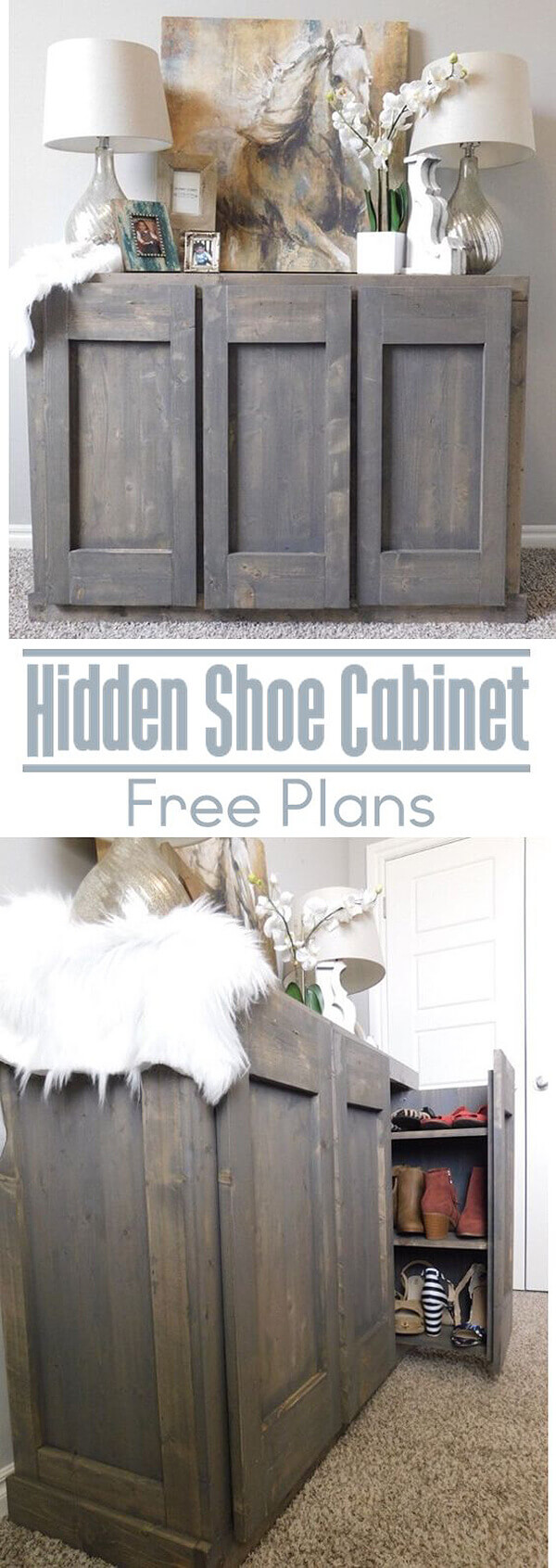 Cabinet With Hidden Shoe Rack