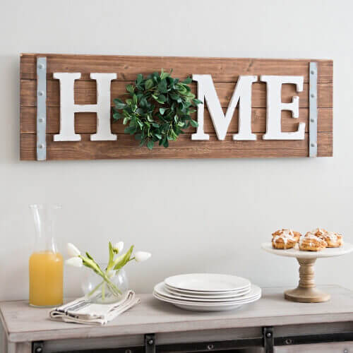 Dimensional Barn Wood HOME Accent