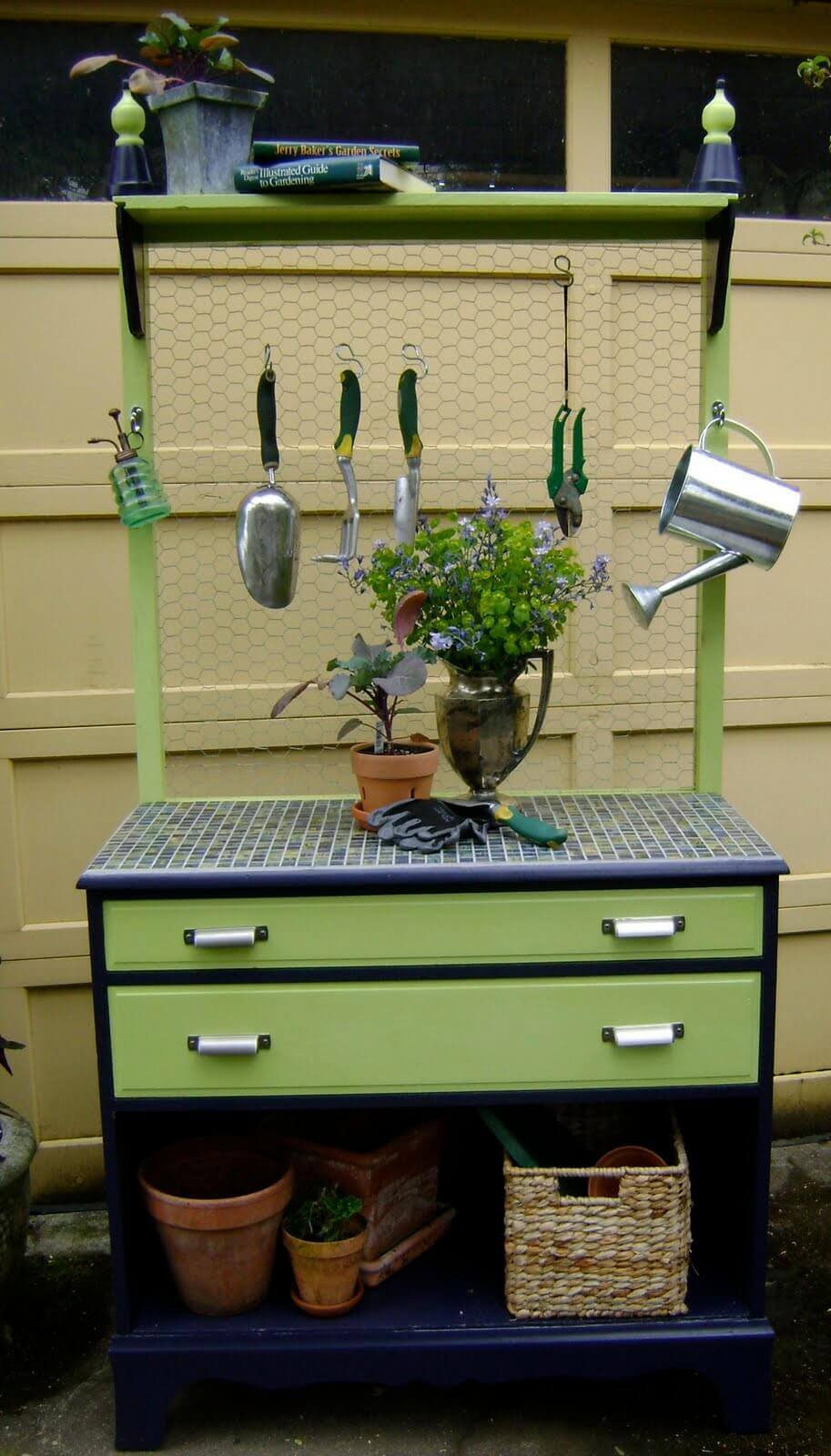 Tidy and Tiled Garden Tool Caddy