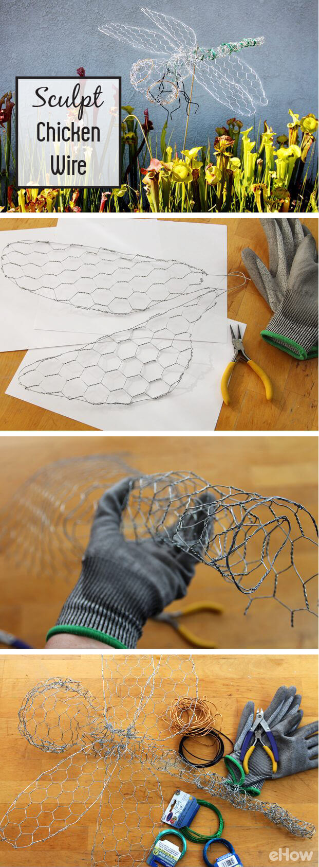 Make a Dragonfly from Chicken Wire