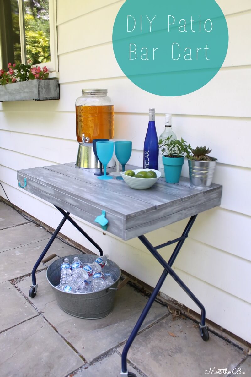 A Wooden Bar Cart for your Patio