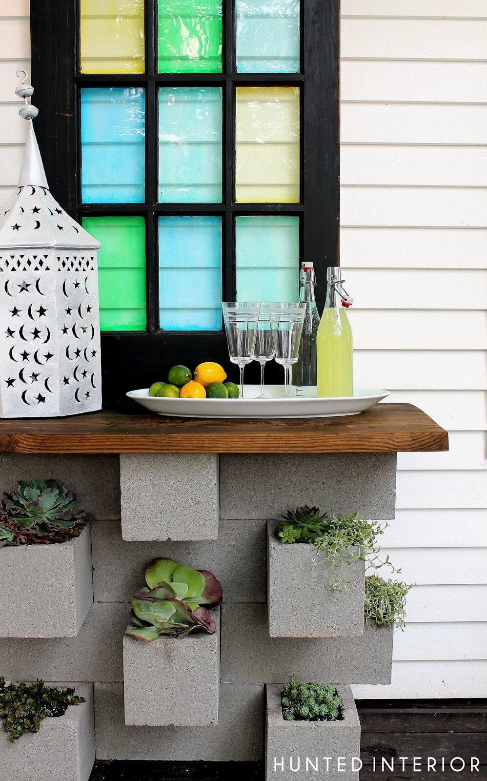 A Simple Wooden Shelf to Hold Drinks