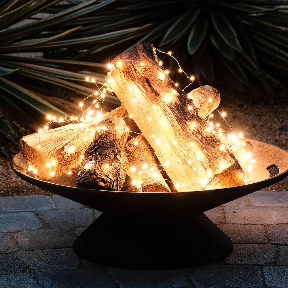 Flameless Fire Pit Fairy Lights