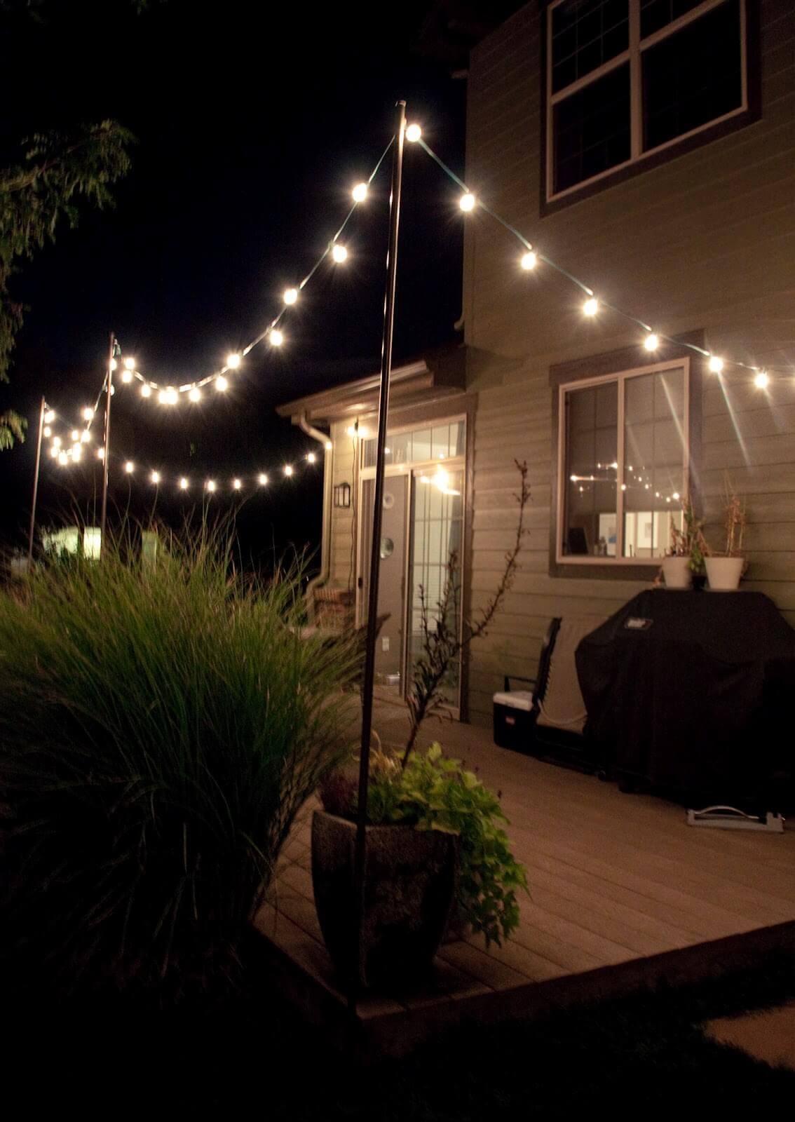 Year-Round Backyard Deck String Lights