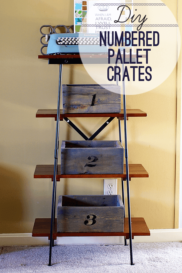 Rustic Numbered Pallet Organizer Crates