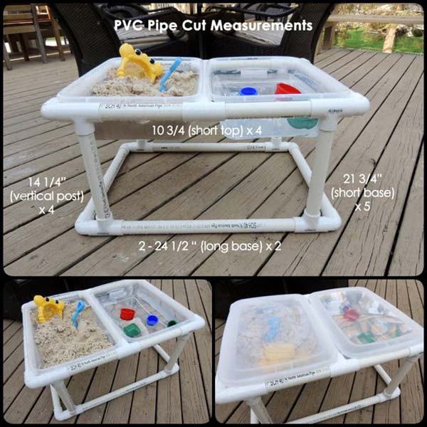 This sand and water table is prettier than a store-bought version