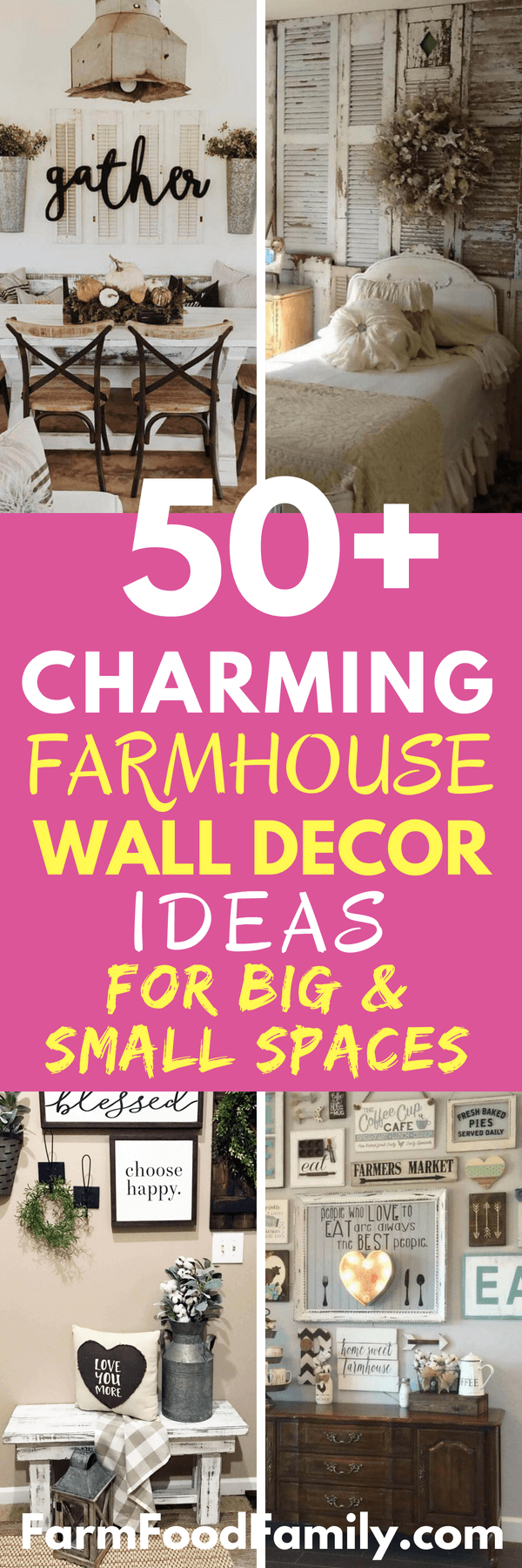 Checkout 50+ Charming Farmhouse Wall Decor Ideas #homedecor #walldecor #farmfoodfamily
