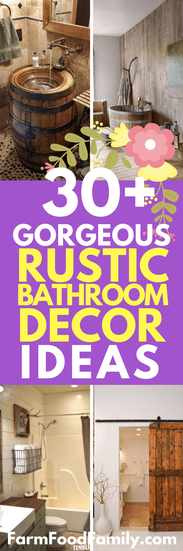 Your budget and bathroom size will also affect the type of design that you will be creating. You won’t be able to use a lot of stonework in your bathroom if you have a shoestring budget to work with, so plan wisely and use accessories and accent pieces instead of tackling the entire room. For small bathrooms, a little rustic charm will go a long way.