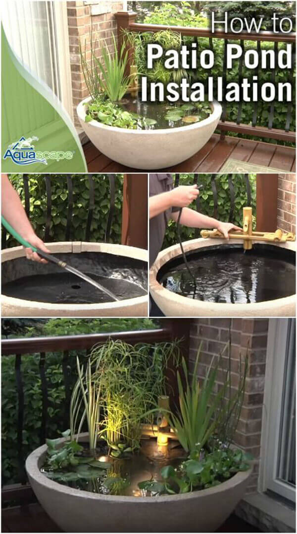 Beautiful Planted Zen Container Pond