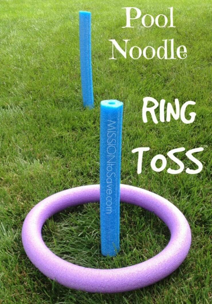 DIY Pool Noodle Ring Toss Set