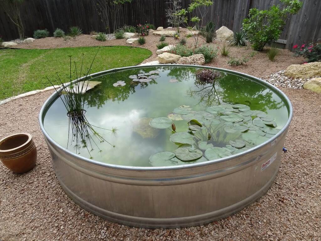 Sleek Galvanized Water Trough Pond