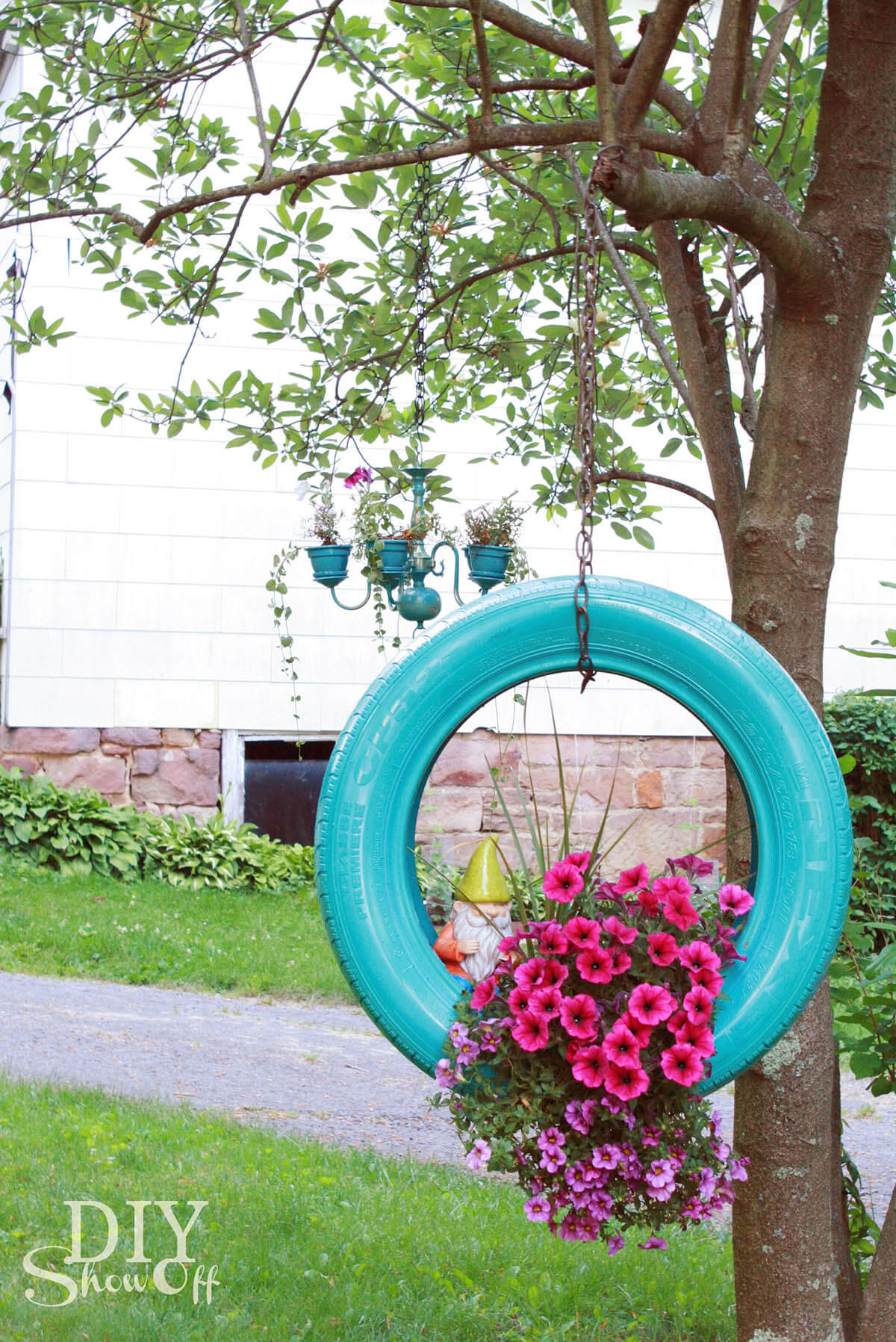 Painted Tire Hanging Decoration