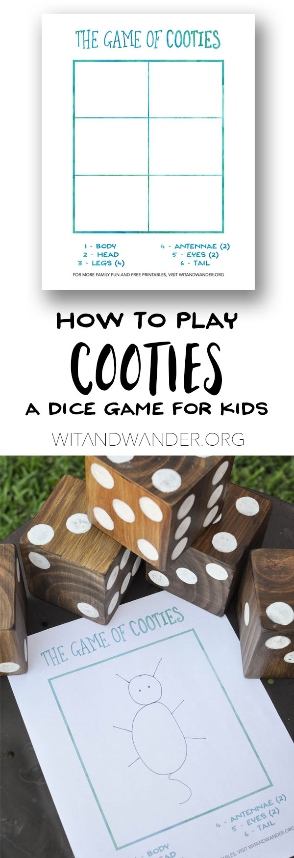 DIY Backyard Games and Free Printable Cooties Game