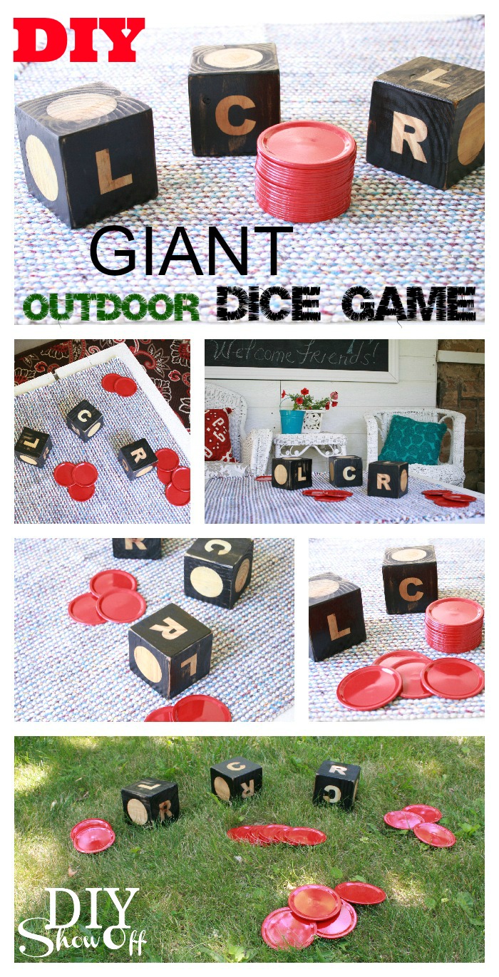 DIY Outdoor Giant Dice Game (LCR)