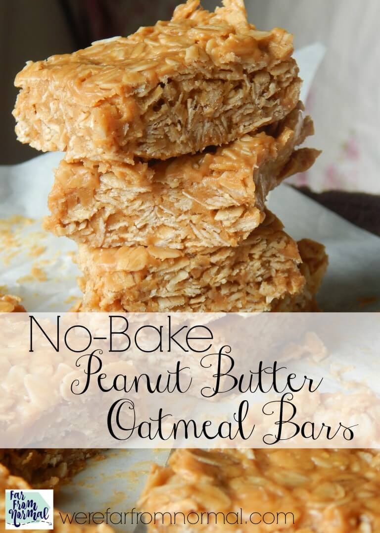 No-Bake Peanut Butter Oatmeal Bars