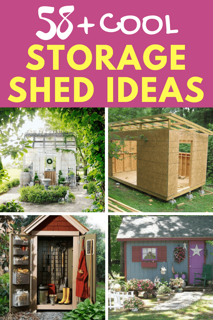 Looking for a storage shed idea for your garden? In this post, I will show you 58+ cool storage shed ideas that you can make your own. #storageshed #gardenideas #farmfoodfamily