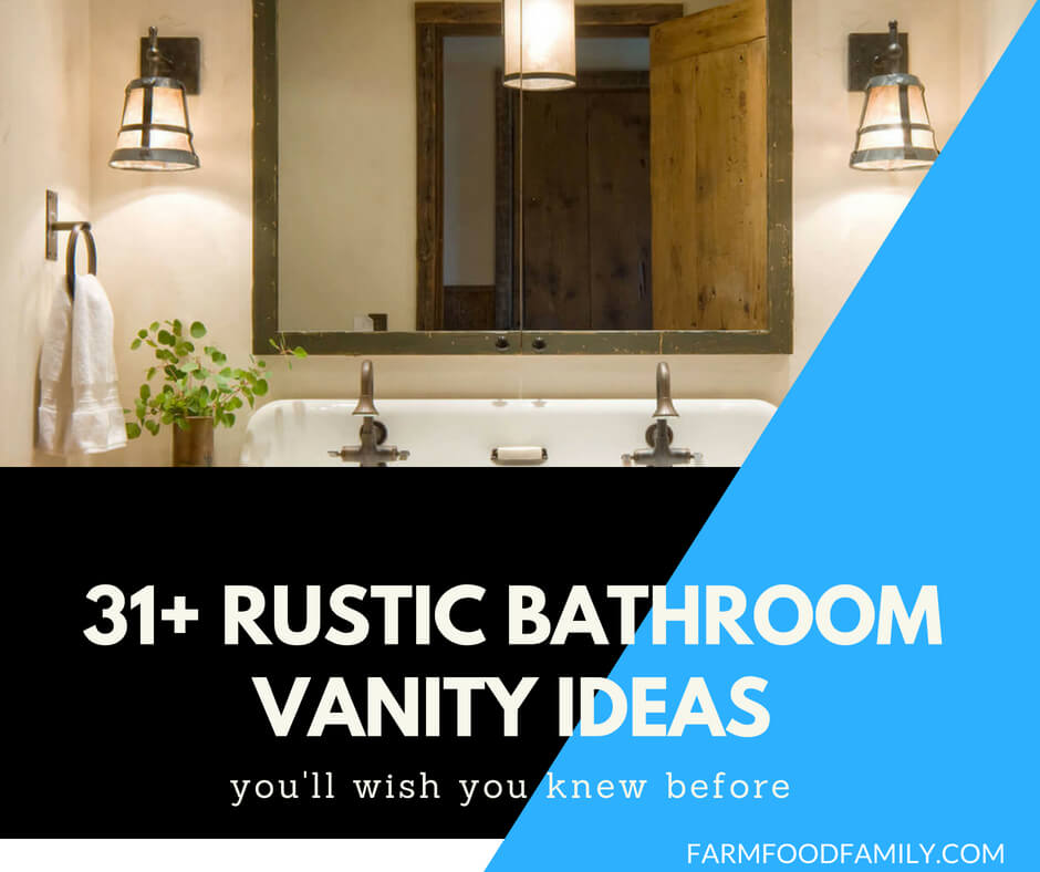 31 Impressive Diy Rustic Farmhouse, Diy Rustic Bathroom Vanity Lights