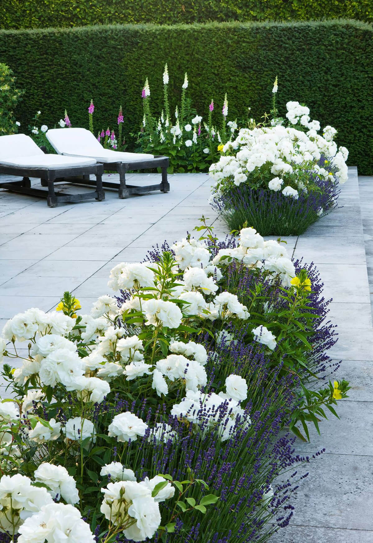 Flower Bed Ideas: Tile Deck with Built-In Flower Beds