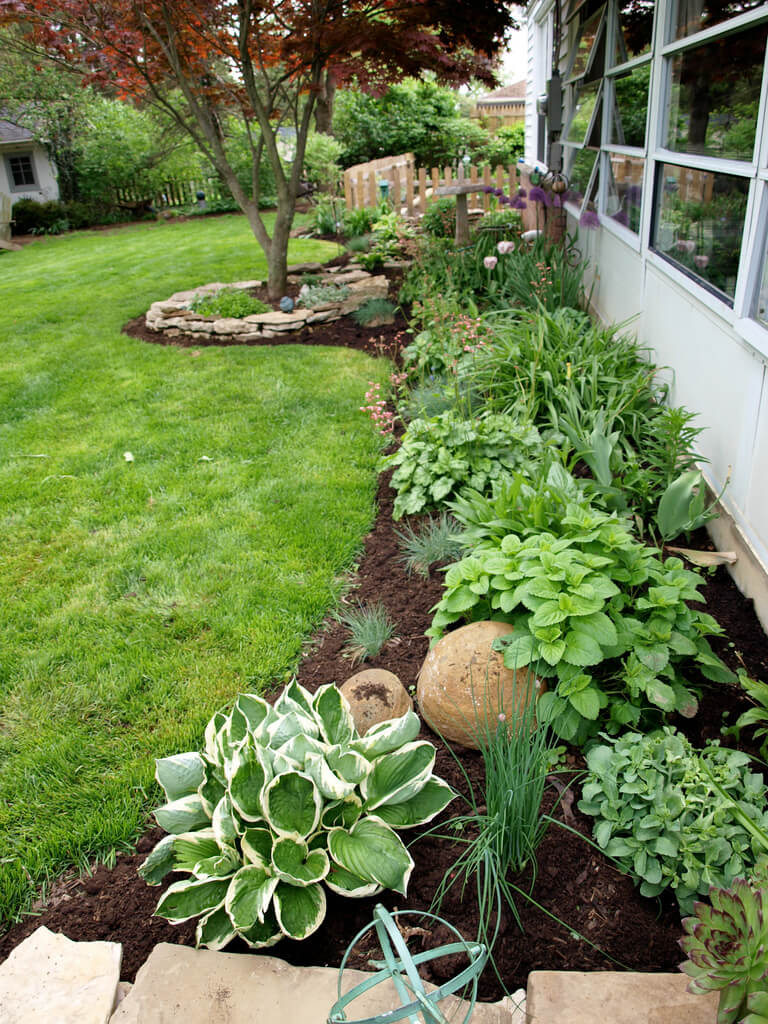 Flower Bed Ideas: Side Yard Plant, Flower, and Herb Garden