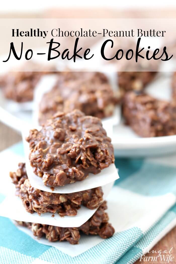 Healthy No-Bake Chocolate-Peanut Butter Cookies