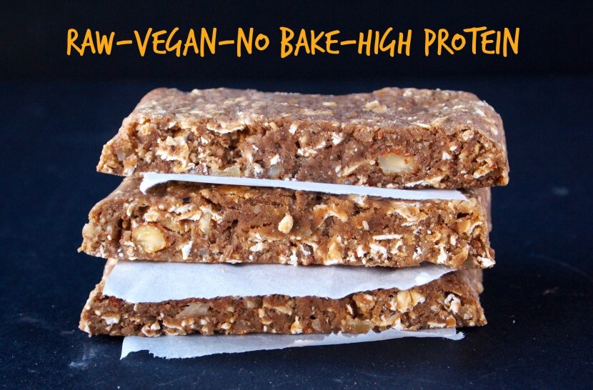 No-Bake Banana Nut Vegan Protein Bars