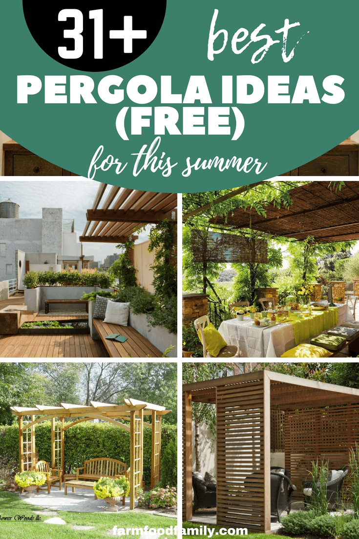 Enjoy these 36+ Best DIY Pergola ideas for this summer with low budget #backyard #landscapeidea #gardeningideas #pergola #farmfoodfamily