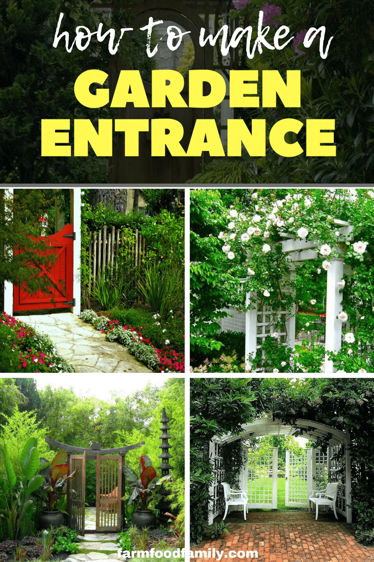 As well as creating a warm and inviting welcome, a garden entrance can segment a space into garden rooms or highlight a focal point like a statue or piece of garden art. It can frame a space and paint a picture in broad brush strokes or in precise and vivide detail. #garden #gardeningtips #entrance #farmfoodfamily