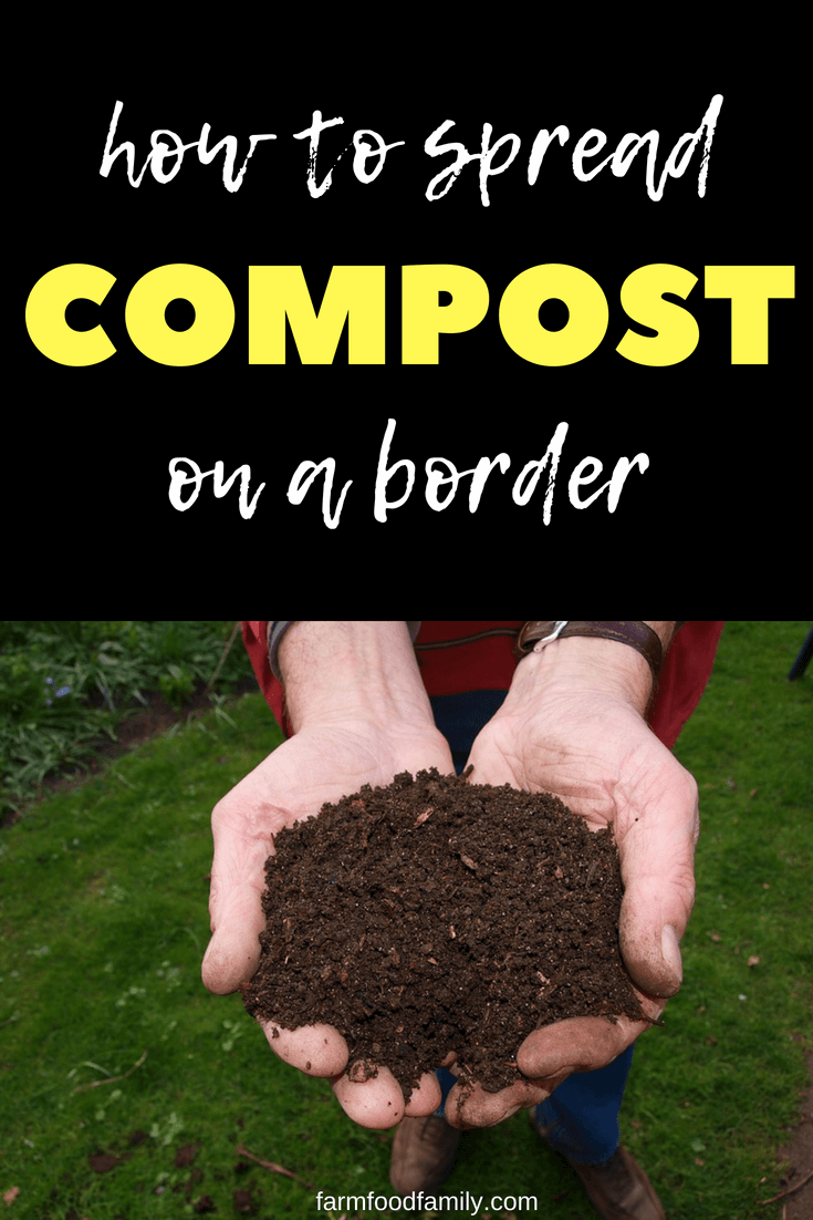 Spread compost over the beds – it will break down and be taken into the soil by worms. #gardeningtips #garden #compost #farmfoodfamily