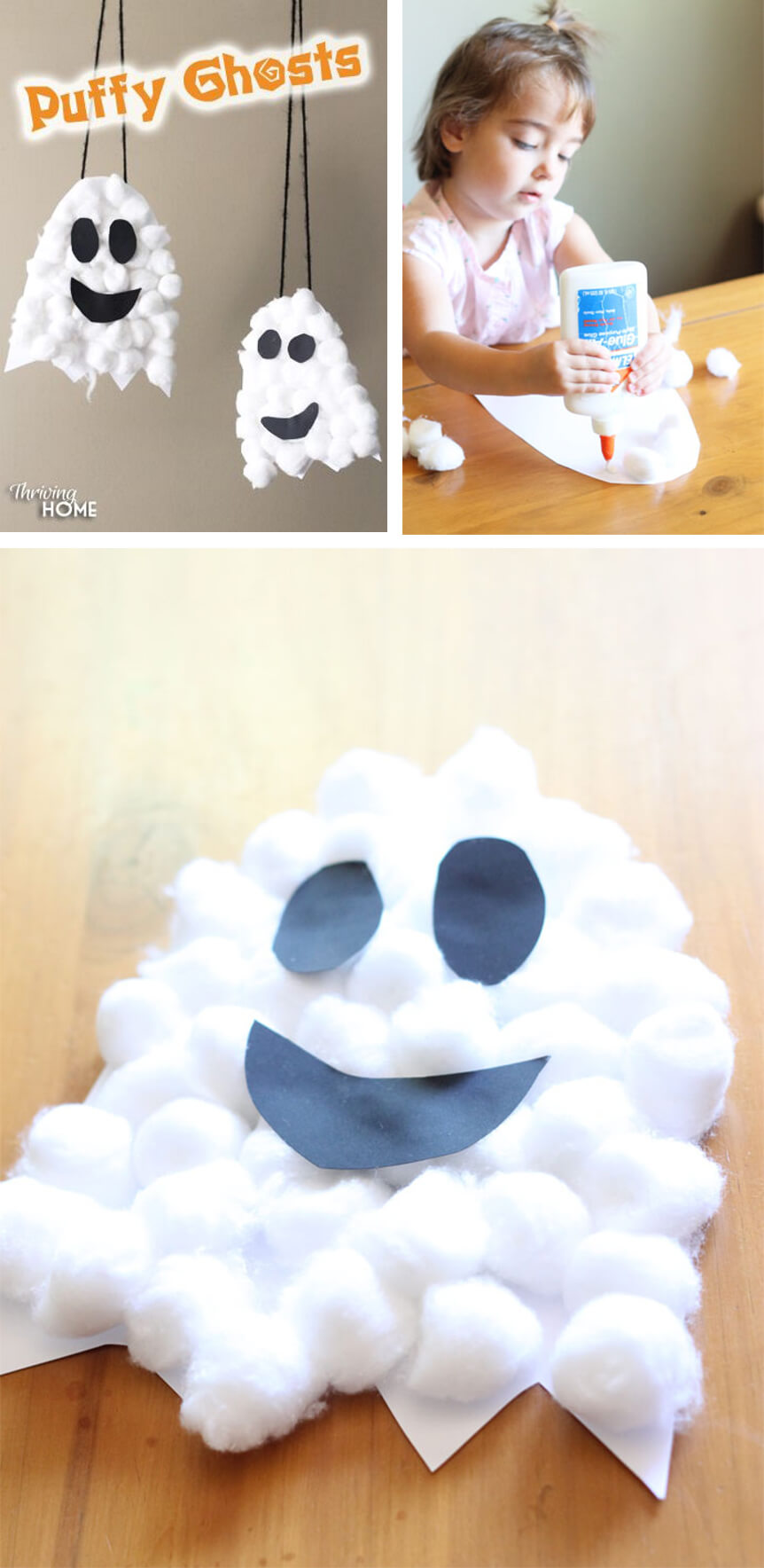 Friendly Cotton Ball Halloween Crafts | Fun & Creative DIY Halloween Crafts for Kids