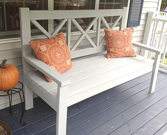 Outdoor DIY Bench Ideas: Farm-Style Contemporary Bench