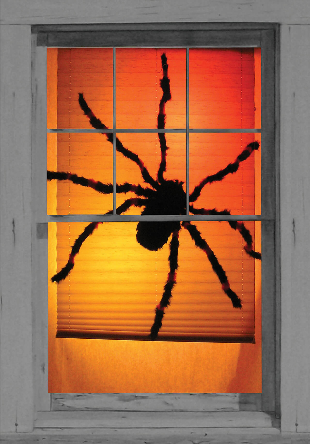 Tarantula Terror Halloween Window Decoration | DIY Halloween Window Decoration Ideas