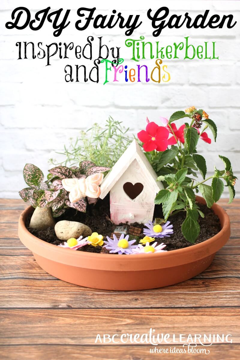 Tiny DIY Tinkerbell Garden | fairy garden accessories | miniture fairy garden ideas inspiration | homemade fairy garden decorations