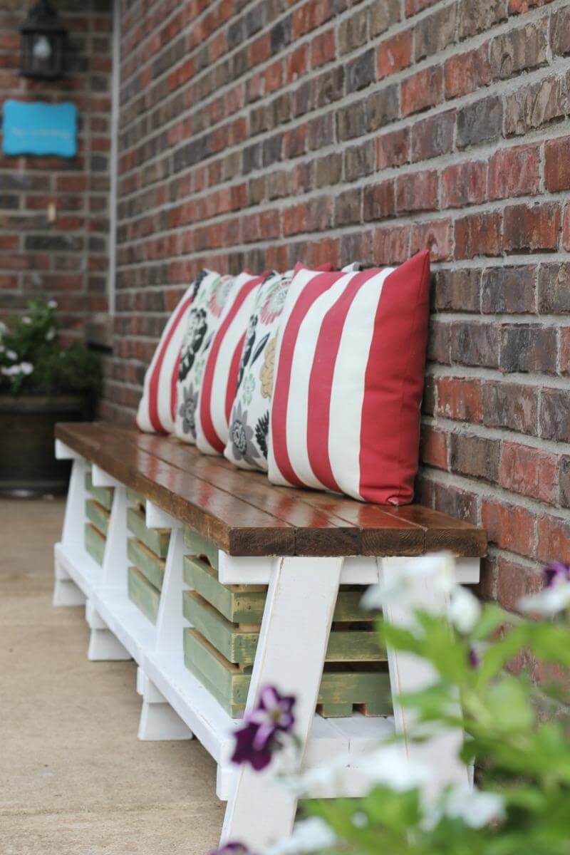 Outdoor DIY Bench Ideas: Rustic Multi-Purpose Storage Crate Bench