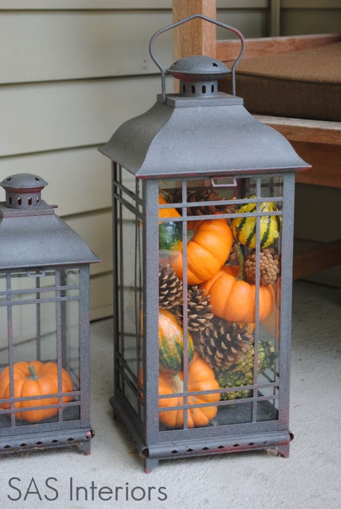 Porch Lamps with a Twist | Fall Porch Decoration Ideas | Porch decor on a budget
