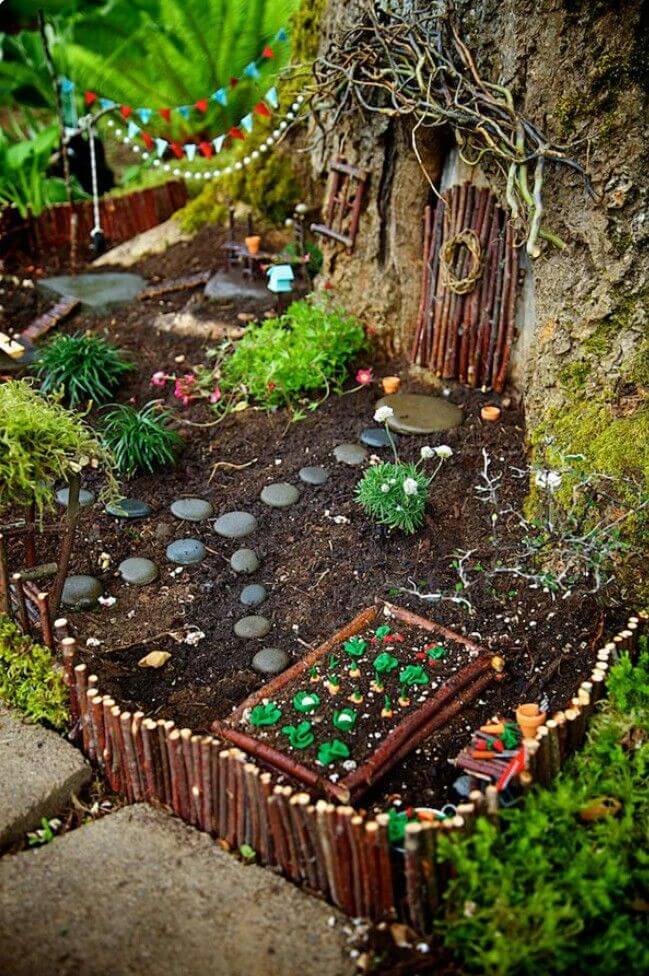 Fairy Neighbor Sidewalk Garden | fairy garden accessories | miniture fairy garden ideas inspiration | homemade fairy garden decorations