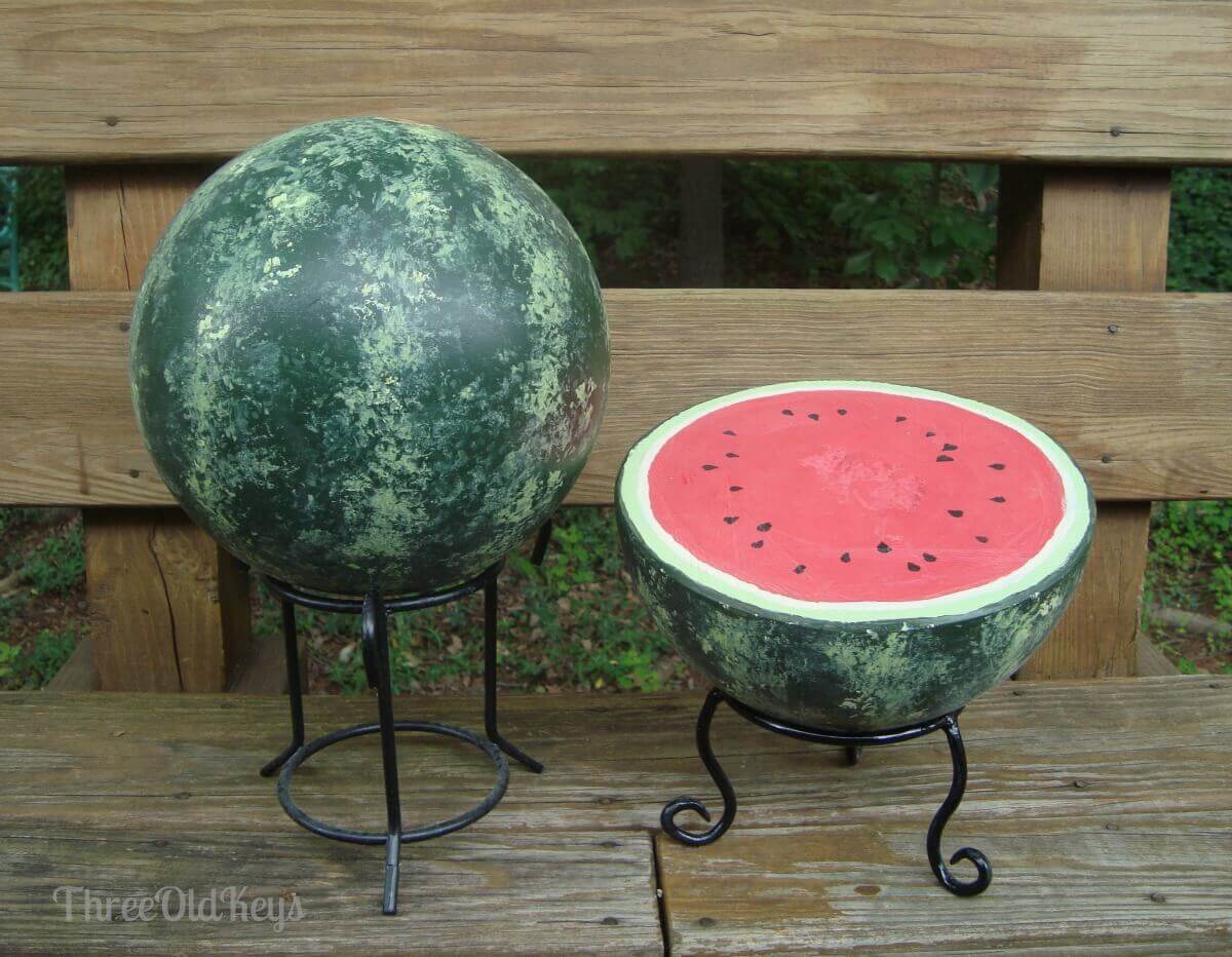 A Set of Sliced and Whole Watermelon | DIY Garden Ball Ideas