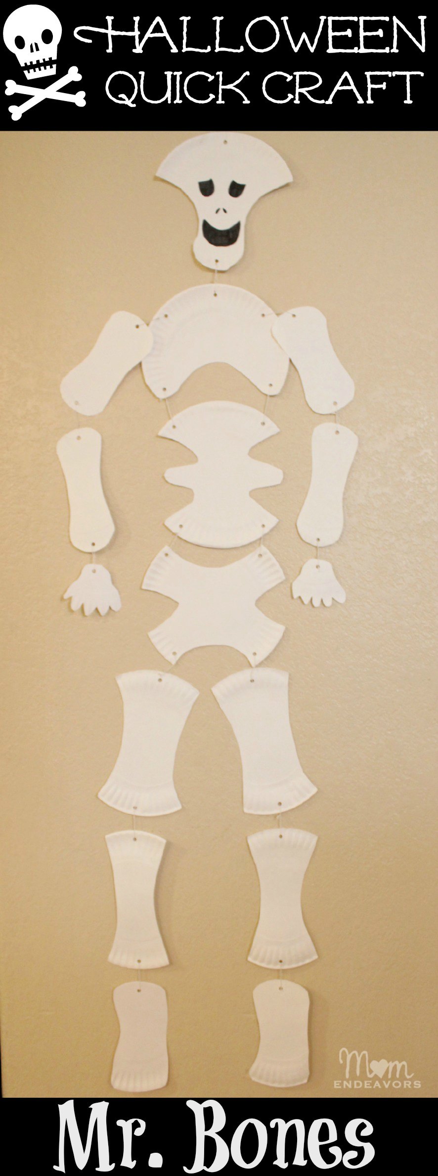 Mr. Bones, the Paper Plate Skeleton | Fun & Creative DIY Halloween Crafts for Kids
