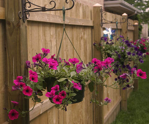 Simple Fence Post Planters for Petunias | DIY Outdoor Hanging Planter Ideas | Plant Pot Design Ideas