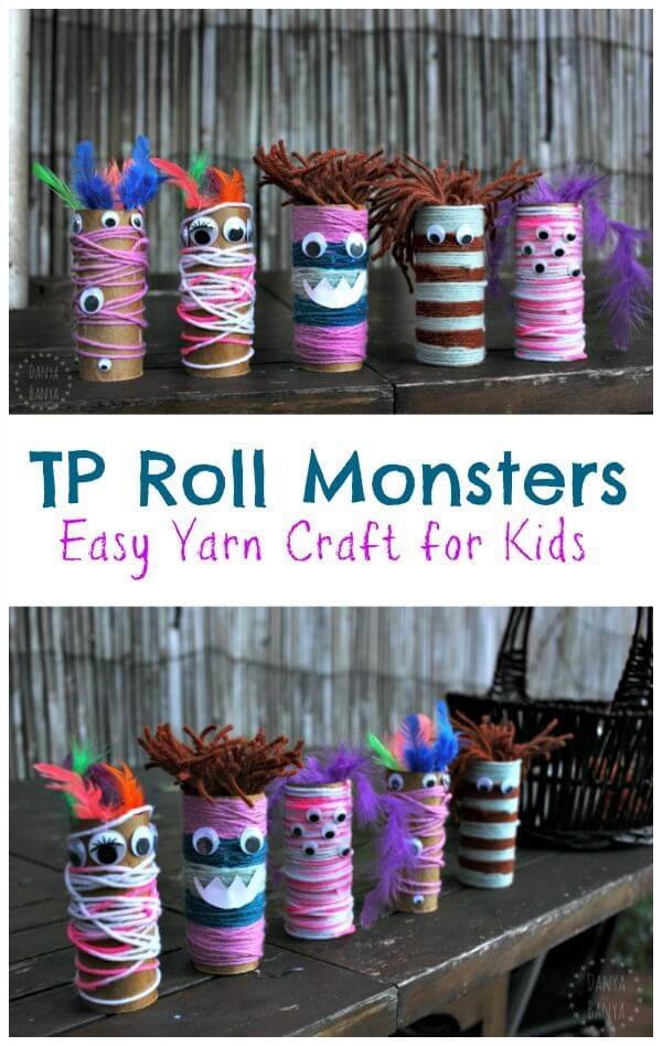 Googly-eyed Toilet-paper Tube Monsters | Fun & Creative DIY Halloween Crafts for Kids