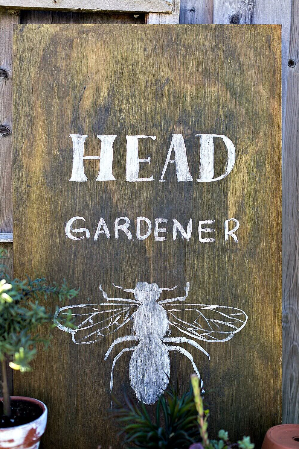 Fun Sign Celebrating the Bees | Funny DIY Garden Sign Ideas